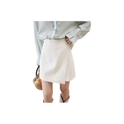 MISHOW Casual Short Skirts Women's Ecru