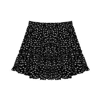 MJB Casual Short Skirts Women's Black Floral