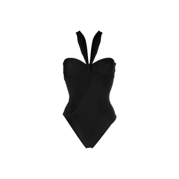 Blumarine Halterneck Asymmetric Swimsuit