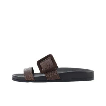 MANOLO BLAHNIK Slide Slippers Women's Brown