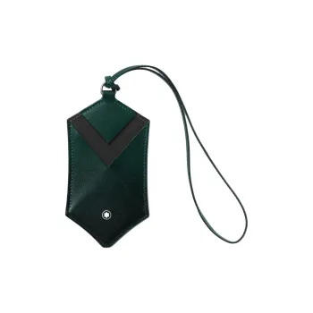 MONTBLANC Meisterstuck Grain Cow Leather Luggage Tag Bag Accessory Men's British Green