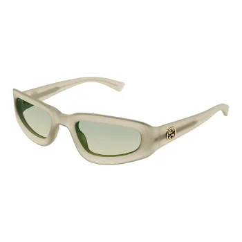 GUCCI Injection Molded Irregular Shape Sunglasses Men's Yellow