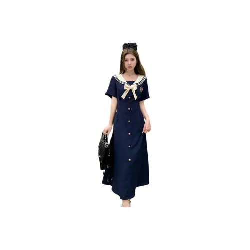 XIANSINIAO Short Sleeved Dress Women's