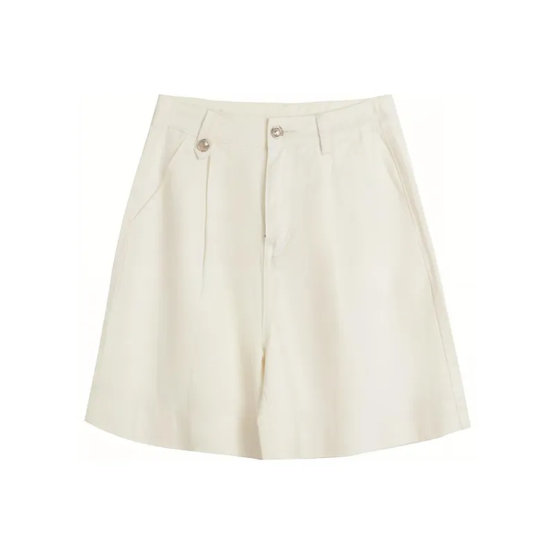 Olrain Denim Shorts Women's Ecru-0
