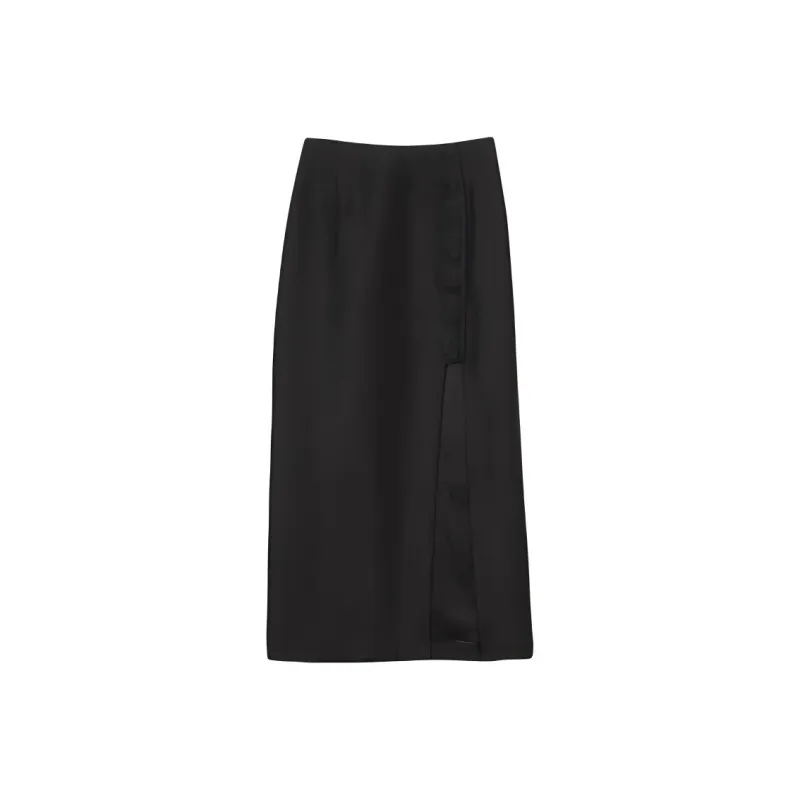 Sandro Casual Long Skirts Women's Black-0