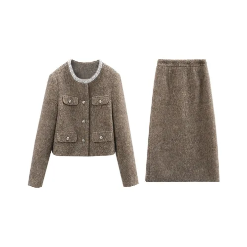 A Paradise For Awakening Skirt Set Women's Coffee