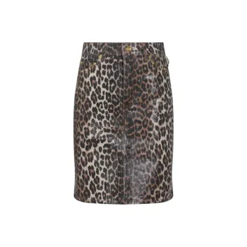 GANNI Leopard Printed Mini Skirt