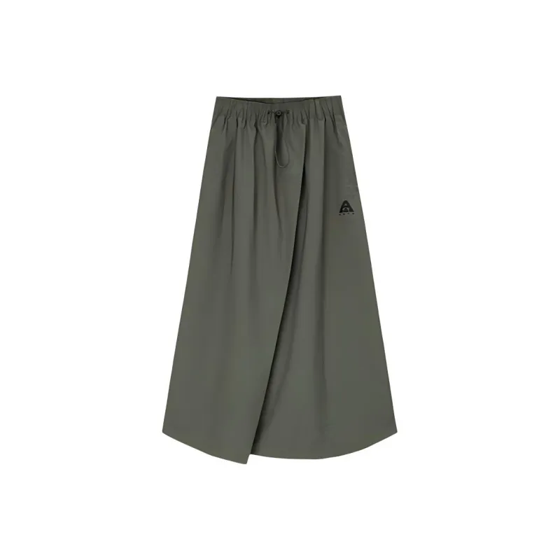 Anta Variety Training Collection Casual Long Skirts Women's Sparrow Tea Brown-0