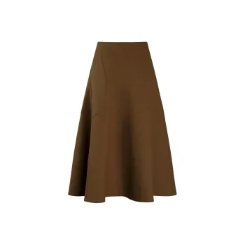 THE SEA LIFE Casual Long Skirt Women's Tea Brown