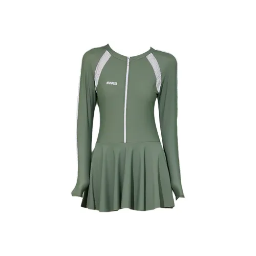 Hao Zhilang One Piece Swimsuits Women's Green