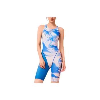 ZOKE One piece Swimsuit Women's Beige White Blue Shenron