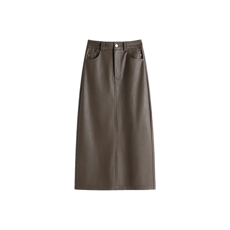 Cypress House Casual Long Skirt Women's Dark Coffee-0