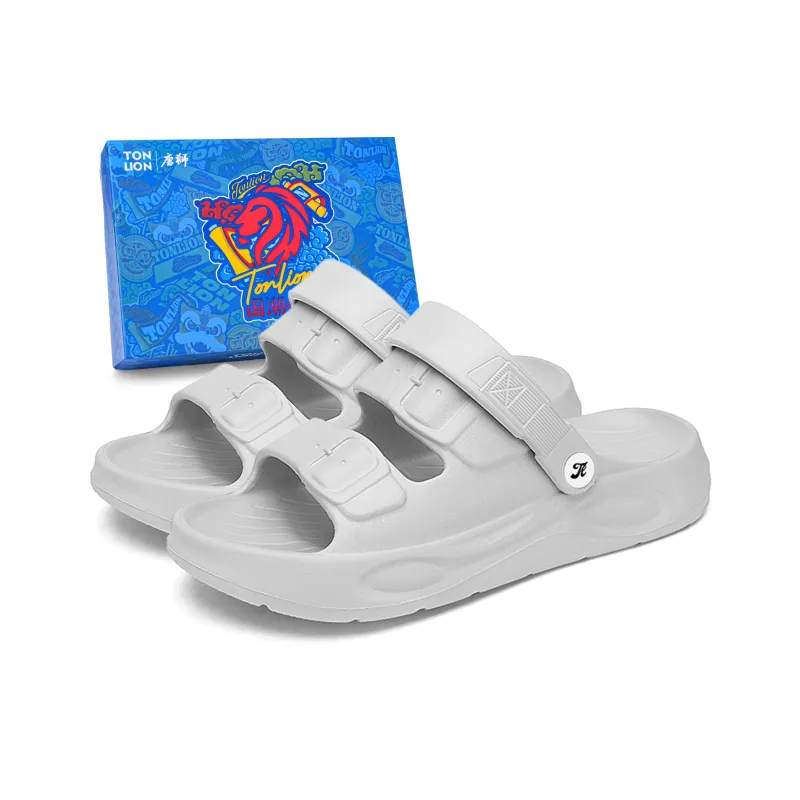 Tonlion Beach Sandals Men White/Khaki/Light Gray/Black-14