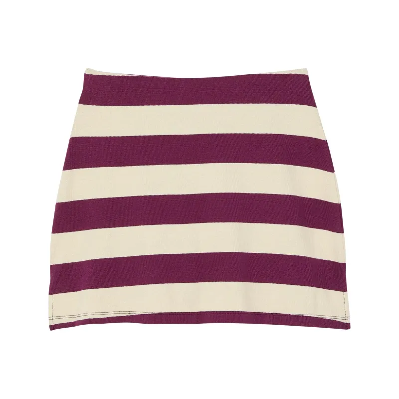 Victoria's Secret PINK Rugby Mini Skirt/Wild Rose Stripe Casual Short Skirts Women's Wild Rose Stripes-0