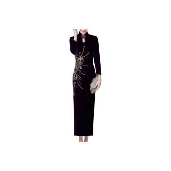 Mapping Cheongsam Women's Purple
