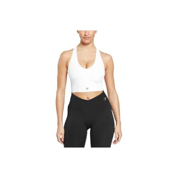 GYMSHARK CROP MESH TANK Sport Vests Women's White