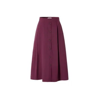 JZ. ANNAKRO Casual Long Skirts Women's Burgundy