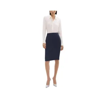 THEORY Casual Long Skirts Women's Deep Sea Blue