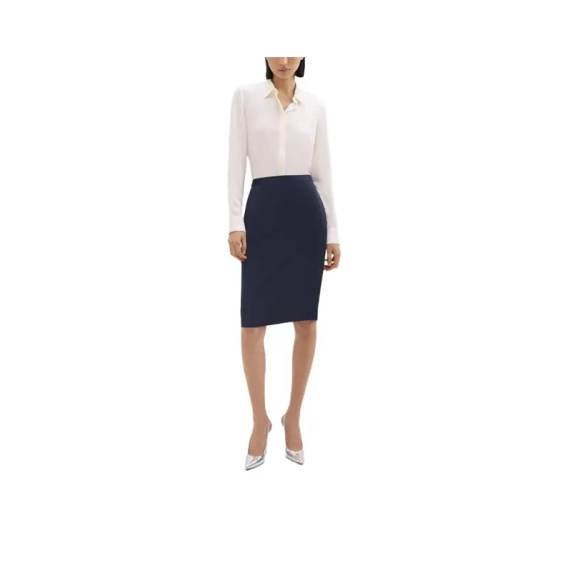 THEORY Casual Long Skirts Women's Deep Sea Blue-0