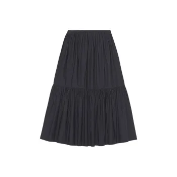 GANNI SS24 Casual Long Skirt Women's Black