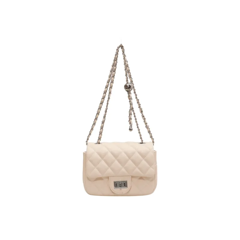 Single Warehouse PU Shoulder Bag Regular Women's Ecru/Silver/Pink/Black-0