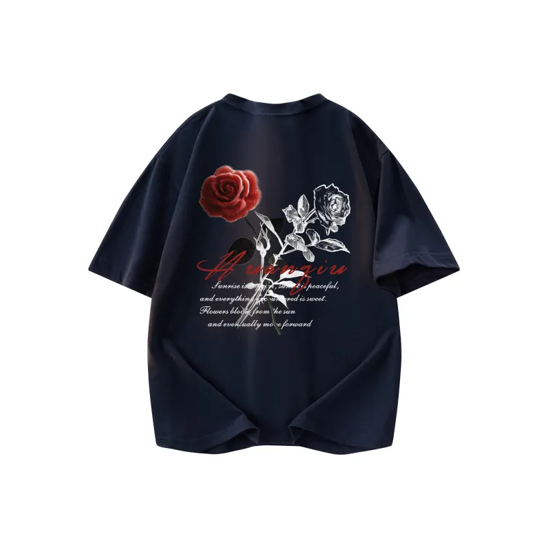 HUANQIU T Shirt Unisex Navy Blue-9