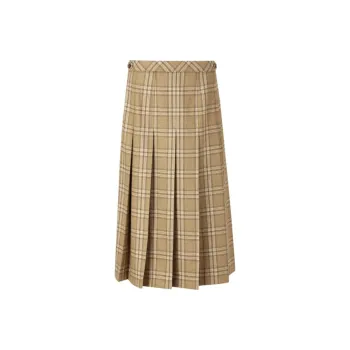 III VIVINIKO Casual Long Skirt Women's Khaki