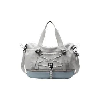 Single Warehouse Fabric Travel Bag Unisex Gray & Blue/Green & Coffee/Black