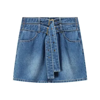 NO ONE ELSE Denim Short Skirts Women's