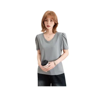 FAWENXIANGZI Puff Sleeve T Shirt Women's