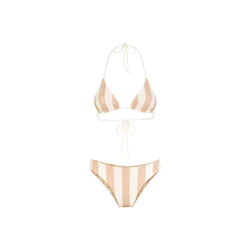 FENDI Striped Halterneck Two-Piece Swimsuit