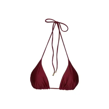 PRINCESS POLLY NEVAEH SHINE TRIANGLE BIKINI TOP Bikini Women's BURGUNDY/Burgundy