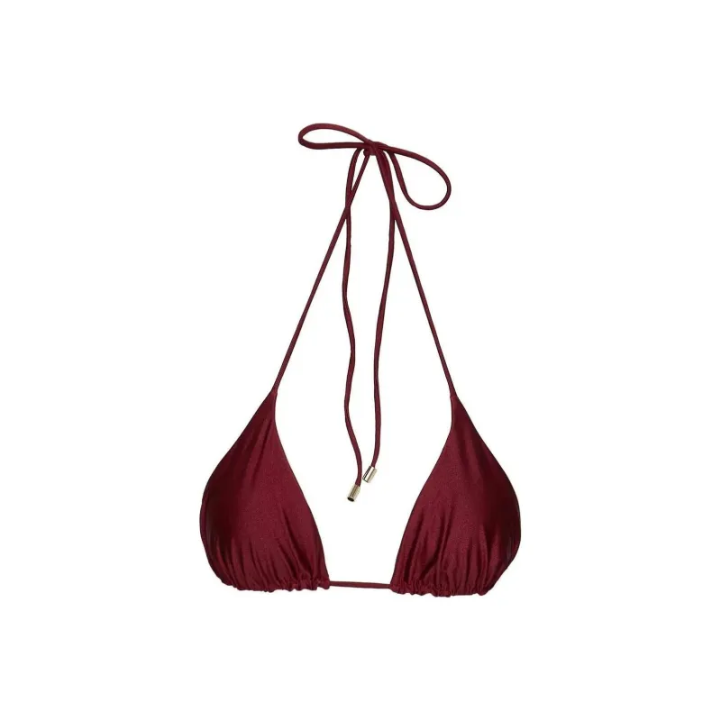 PRINCESS POLLY NEVAEH SHINE TRIANGLE BIKINI TOP Bikini Women's BURGUNDY/Burgundy-0