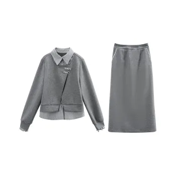 A Paradise For Awakening Skirt Set Women's Gray
