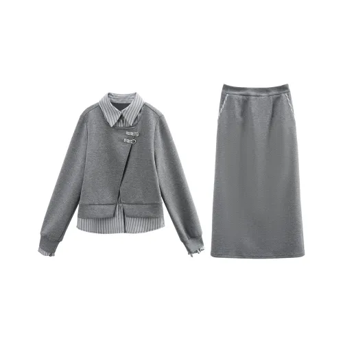 A Paradise For Awakening Skirt Set Women's Gray