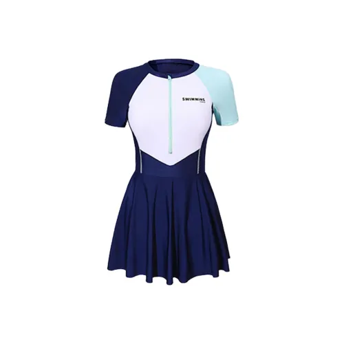 Youyou One Piece Swimsuits Women's Navy Blue