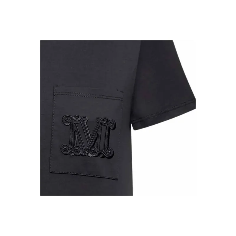 MaxMara Papaia Logo Embroidered Crewneck T Shirt-2
