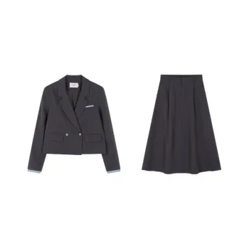 Mo Han Yi Mei Skirt Set Women's Medium Gray