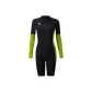 Black-One-Piece Long-Sleeved Knee-Length Swimsuit