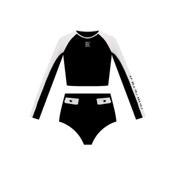 BALNEAIRE Little Black Dress Two Piece Swimsuits Women's Black/White