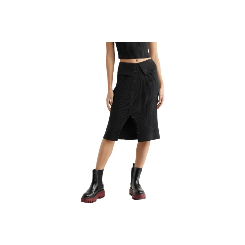 CK/Calvin Klein Casual Long Skirts Women's Black-0