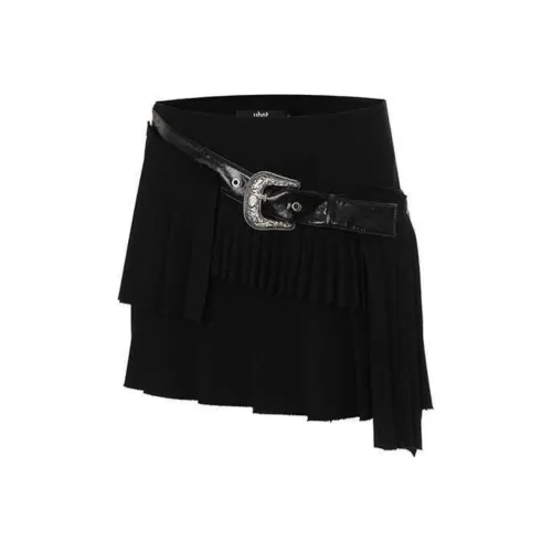 Uhot 블랙 여성 캐주얼 숏 스커트