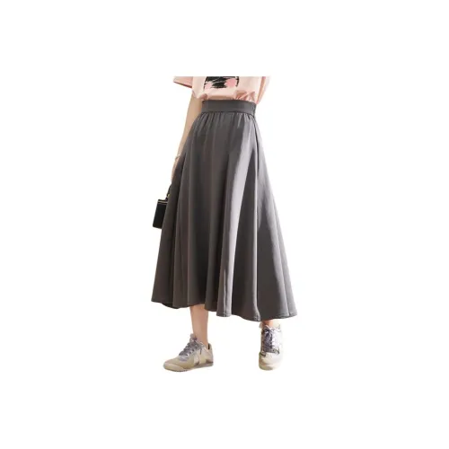 MISHOW Casual Long Skirt Women's Gray