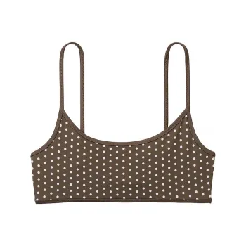 Victoria's Secret St. Augustine Bikini Top/Classic Dot Bikini Women's Brown Dot