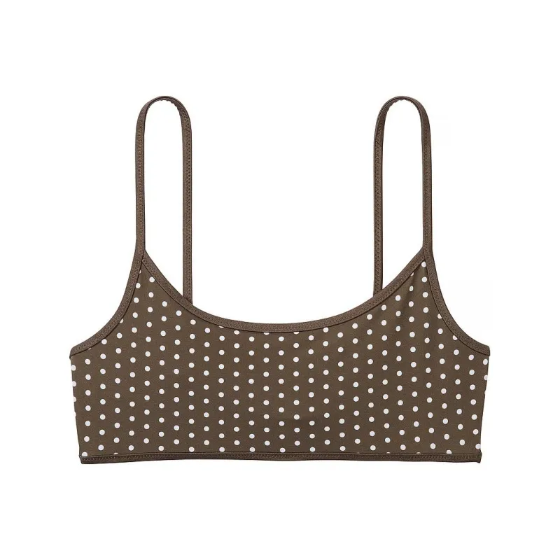 Victoria's Secret St. Augustine Bikini Top/Classic Dot Bikini Women's Brown Dot-0