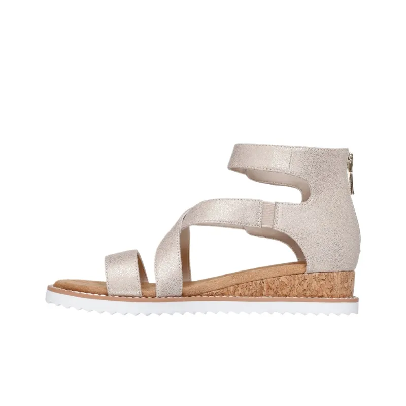Skechers BOBS Desert Kiss Roman Sandals Women's Champagne-2