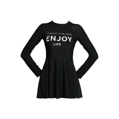 Hao Zhilang One Piece Swimsuits Women's Black