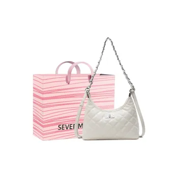 SEVENMOONS PU Crossbody Bag, Shoulder Bag Women's White/Black/Blue/Pink