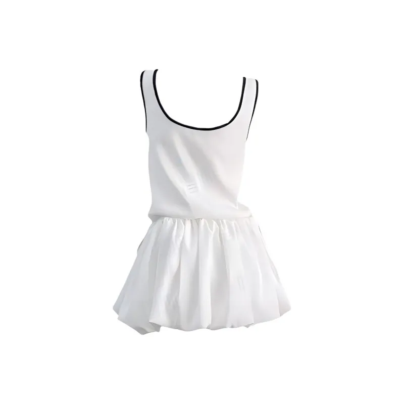 DOSOHEB Slip Dresses Women's White-1
