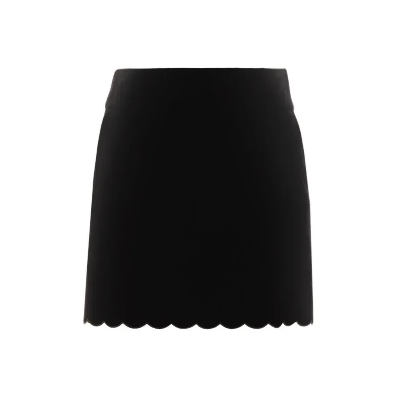 Chloé Velvet Scalloped Mini Skirt-0